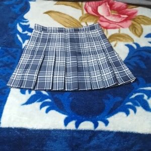 Navy Essential Harajuku Pastel Plaid Skirt